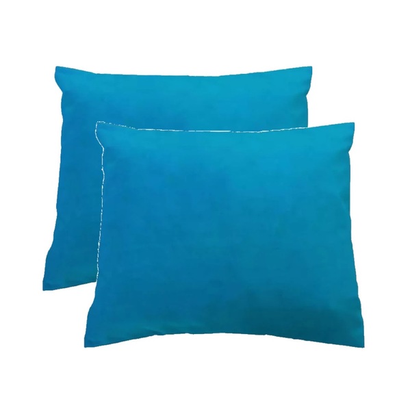 TANGDEPOT | SET OF 2 AZURE BLUE PILLOW ACCENT COVERS - Picture 3 of 3